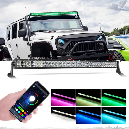 22-42 INCH V-PRO SERIES STRAIGHT RGBW COLOR CHANGING OFF ROAD LED LIGHT BAR