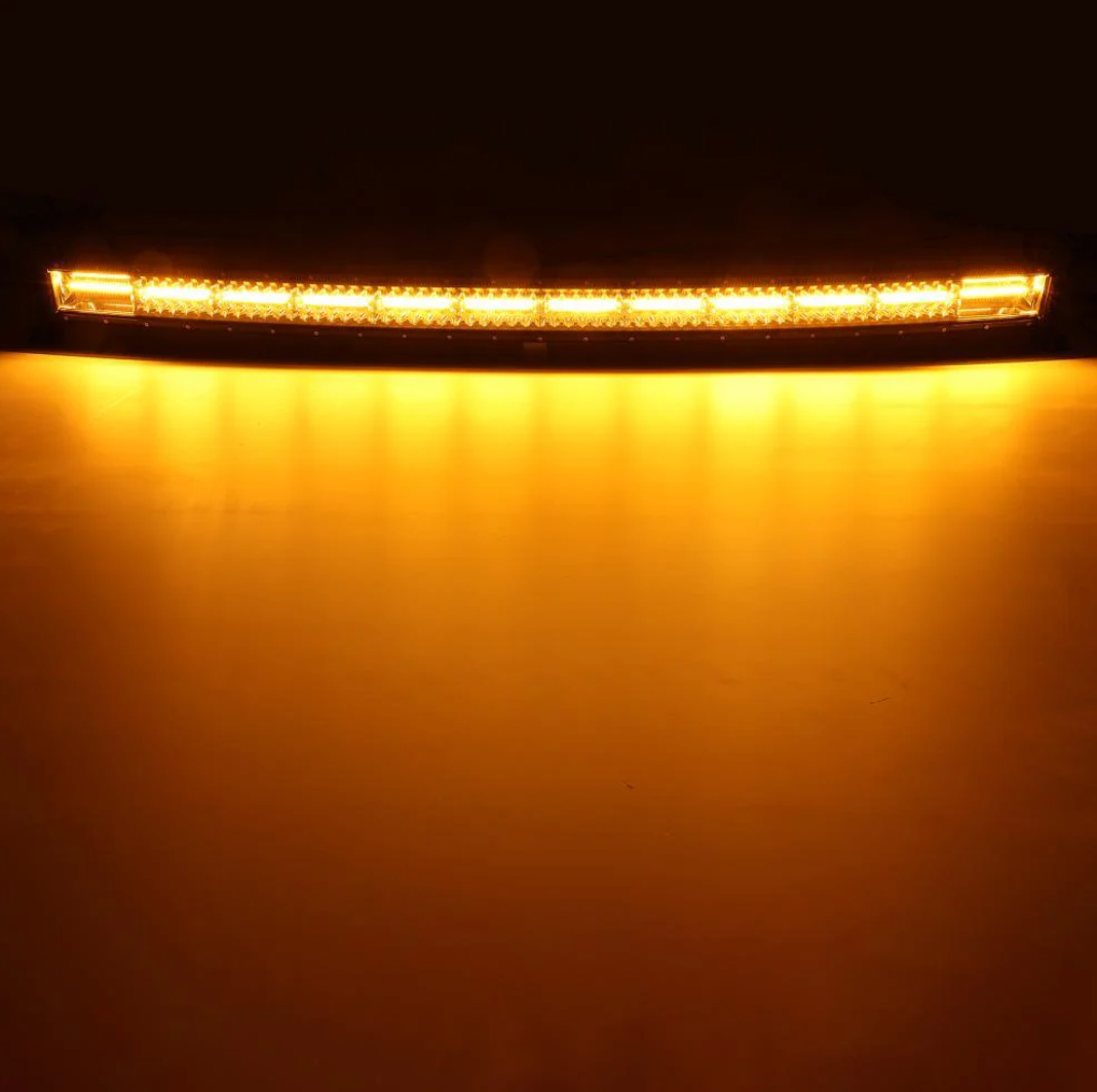 6 MODES SERIES 42-52 INCH WHITE&AMBER CURVED OFF ROAD LED LIGHT BAR
