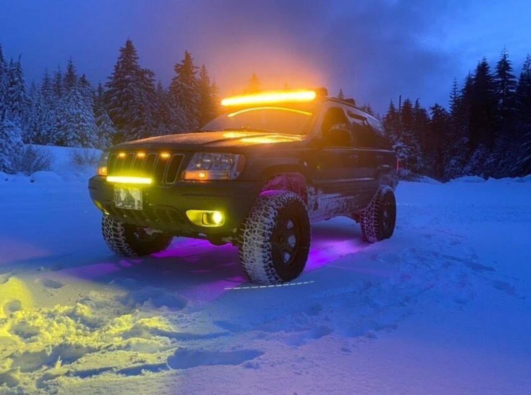 6 MODES SERIES 42-52 INCH WHITE&AMBER CURVED OFF ROAD LED LIGHT BAR